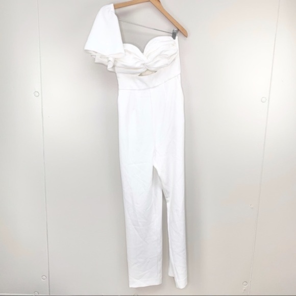 Keepsake Delight One Shoulder Cut Out Jumpsuit - Picture 2 of 15